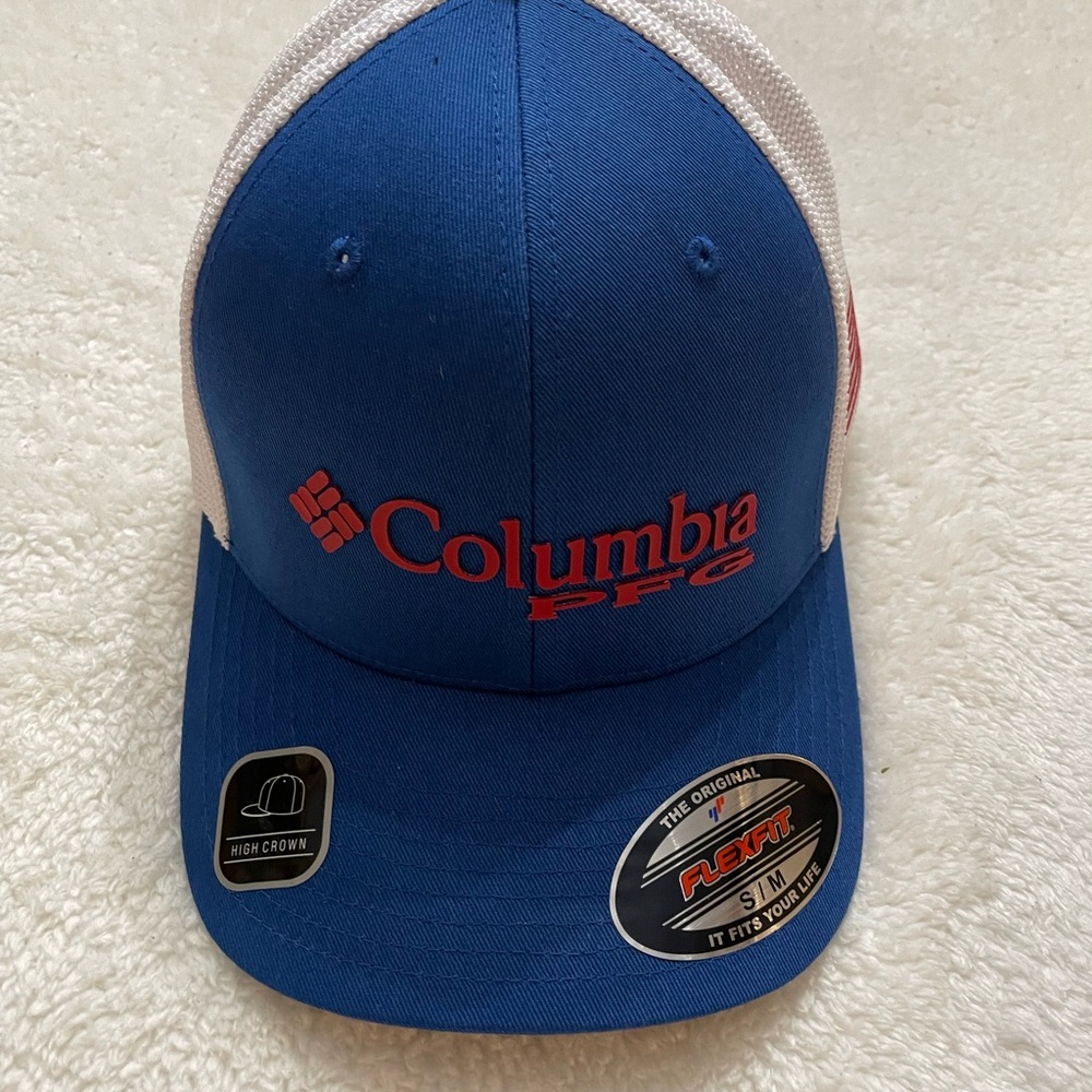 Columbia PFG Blue and White Cap Size S/M